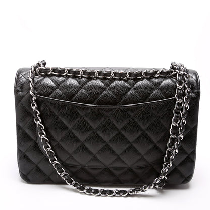 Classic Flap Jumbo Caviar RFID Black