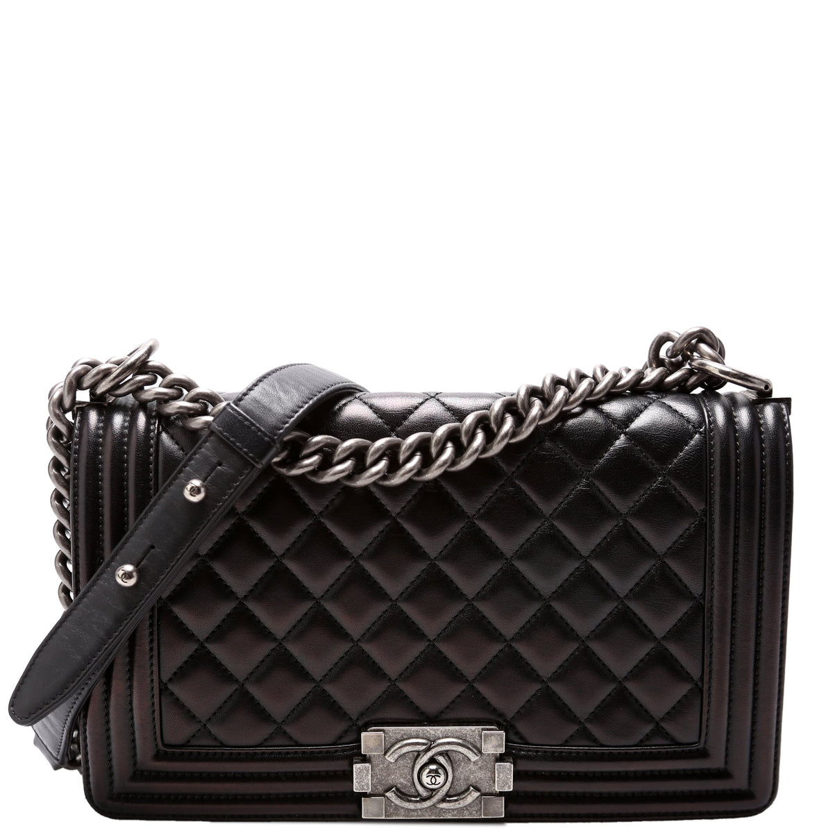 Boy Flap Medium Old Lambskin 23M Black
