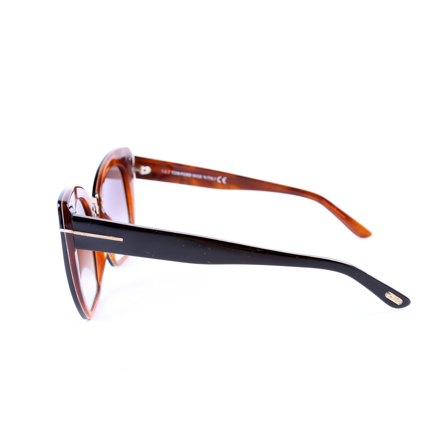 TF553 Samantha Cat Eye Sunglasses Black/Brown