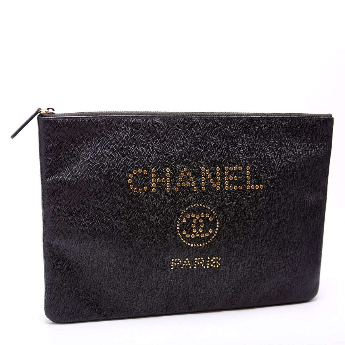 O Case Large Deauville Studded 28M Black