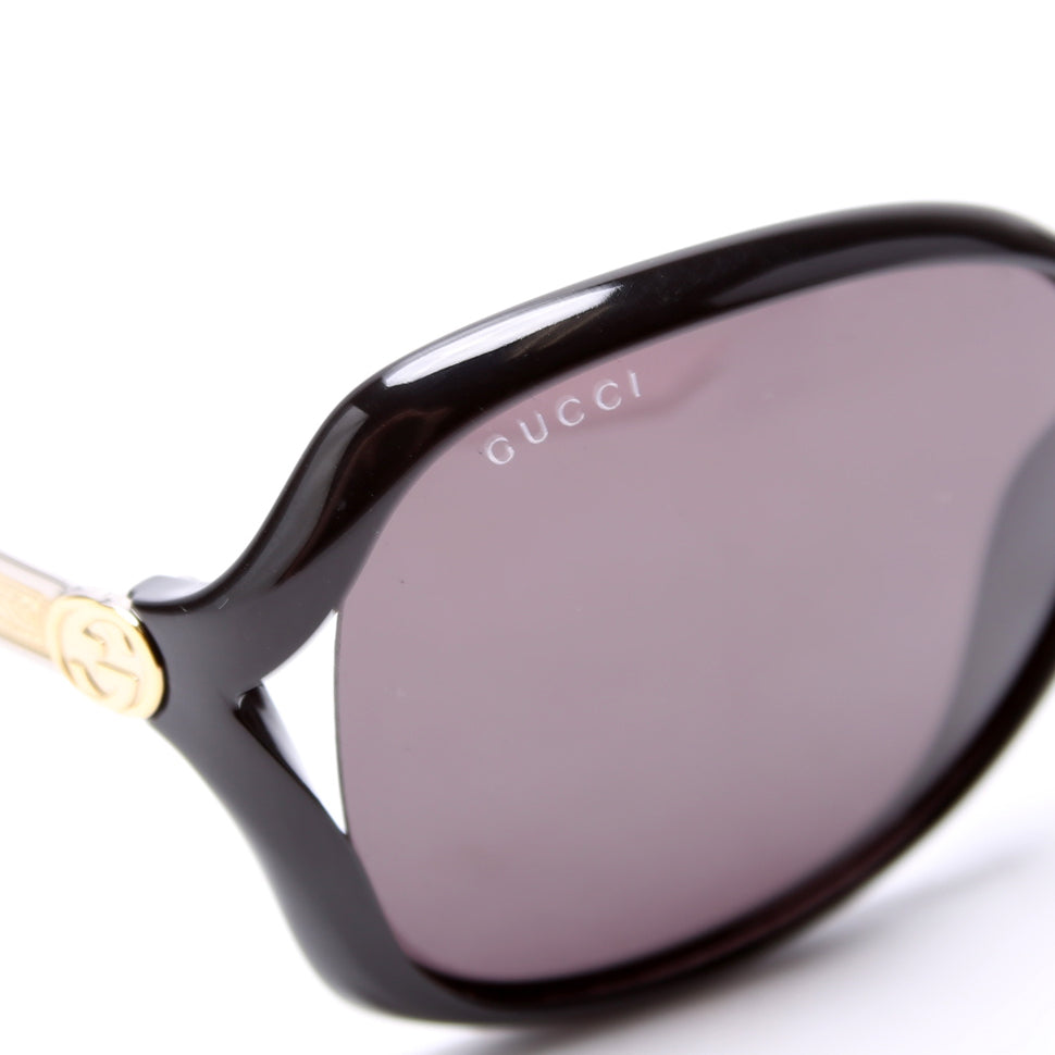 GG0076S Oversized Sunglasses Black