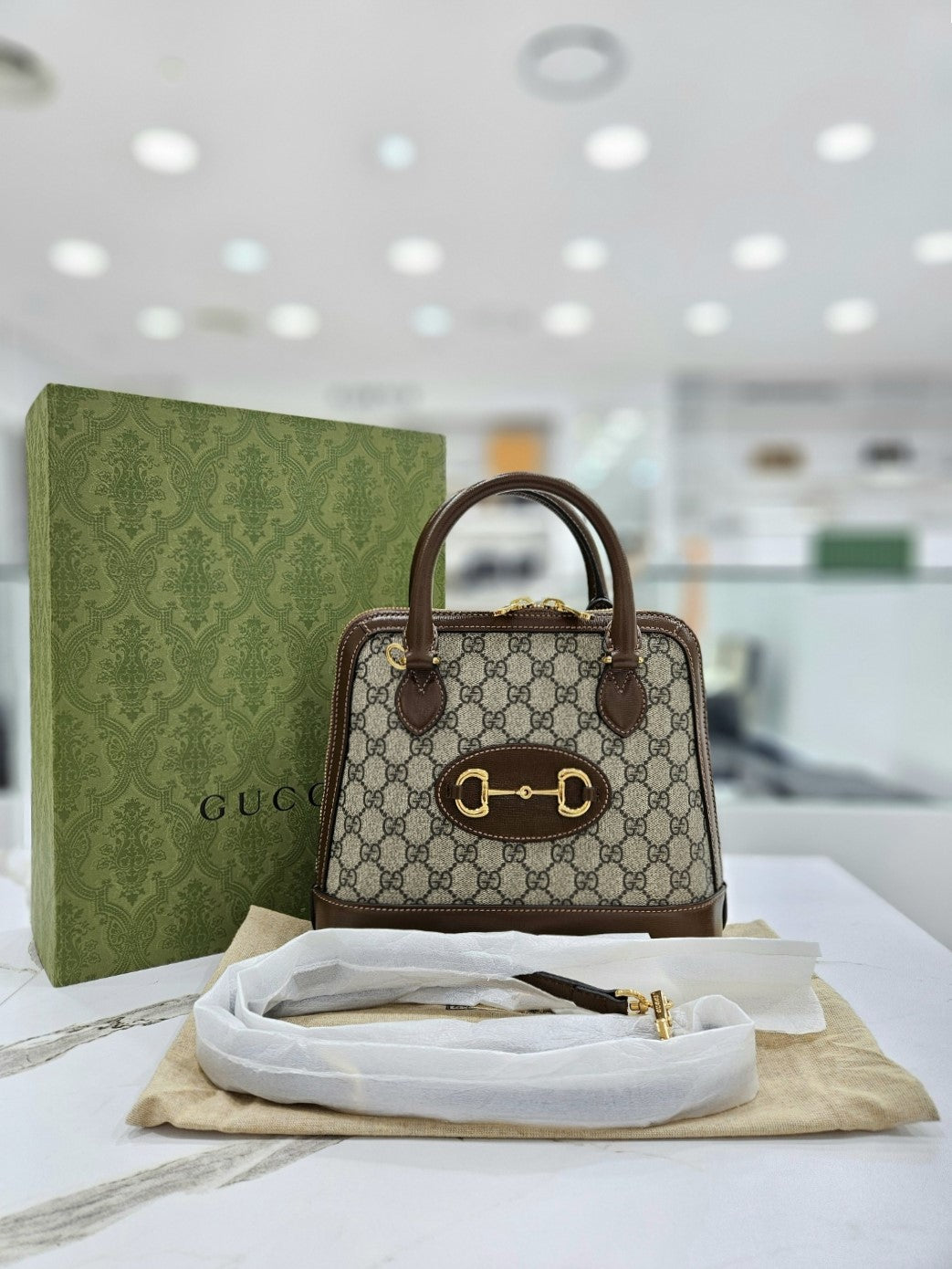 Gucci Horsebit 1955 Small Top Handle Bag Brown 621220 115918240