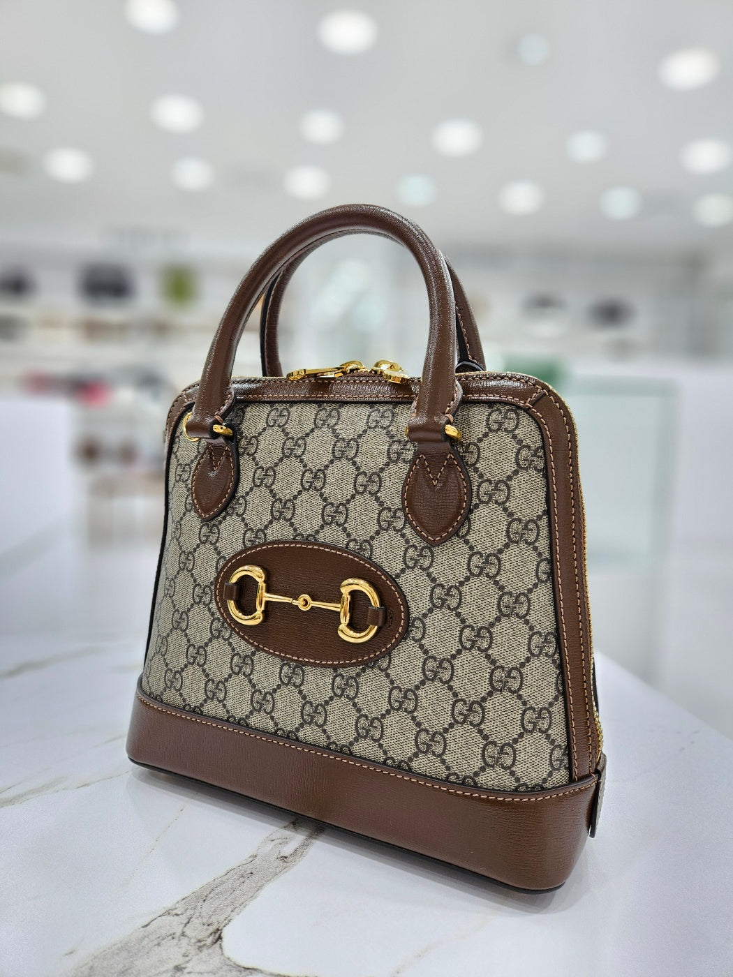 Gucci Horsebit 1955 Small Top Handle Bag Brown 621220 115918240