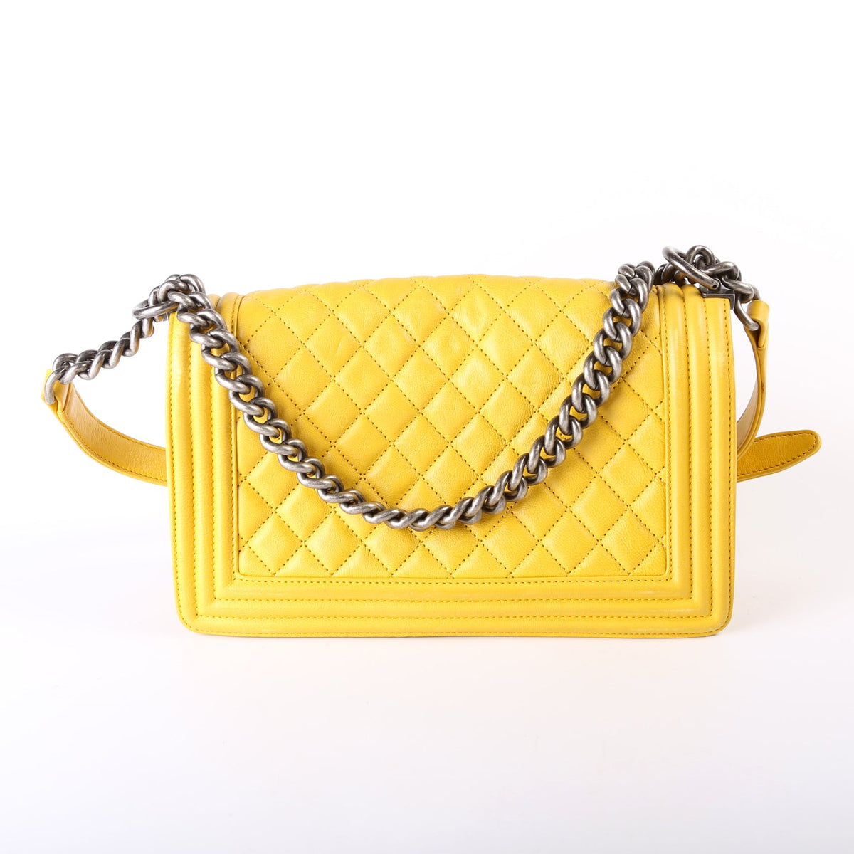 Boy Flap Medium Old Lambskin 15-20M Yellow