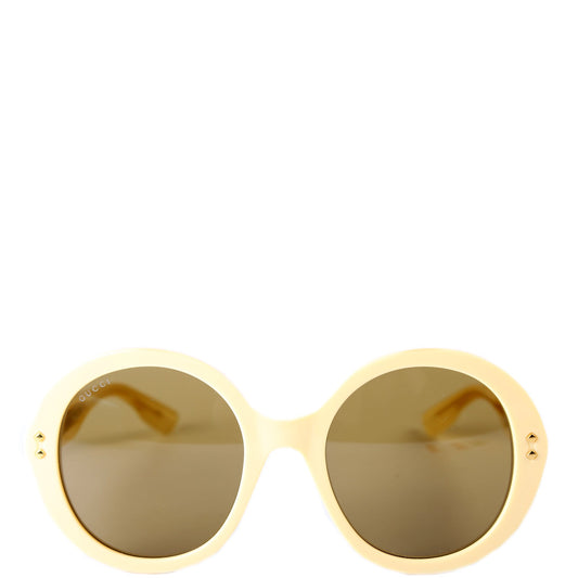 GG1081S Round Acetate Sunglasses Yellow