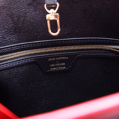 LV Urs Fischer Neverfull MM with Wallet Tufted Monogram