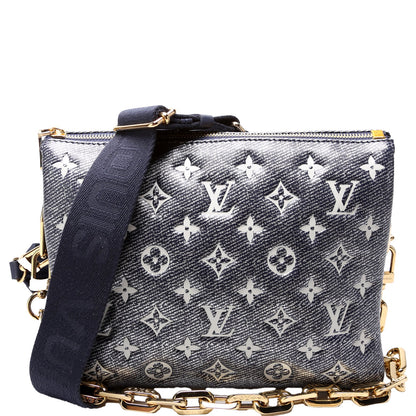 Coussin PM NM Denim Printed Lambskin