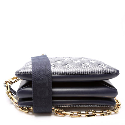 Coussin PM NM Denim Printed Lambskin
