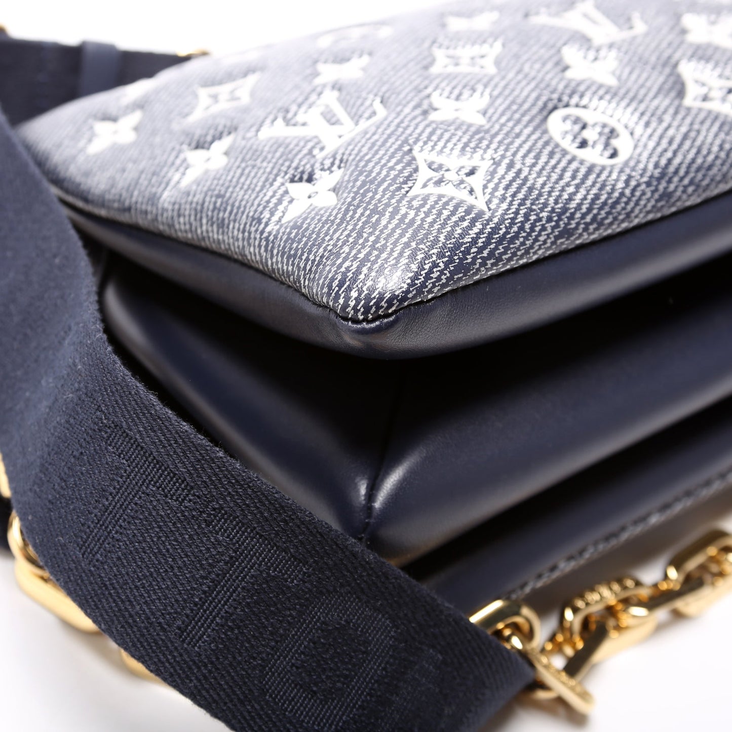 Coussin PM NM Denim Printed Lambskin