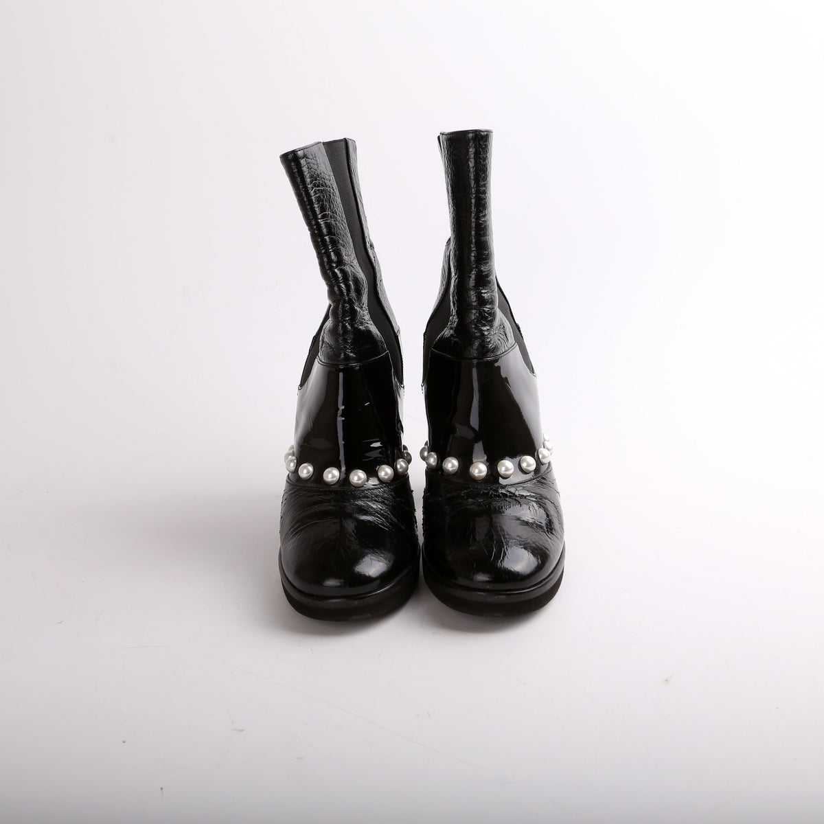 Patent Pearl CC Booties Size 38