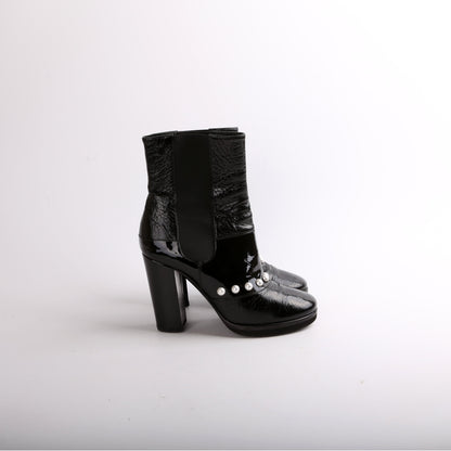 Patent Pearl CC Booties Size 38