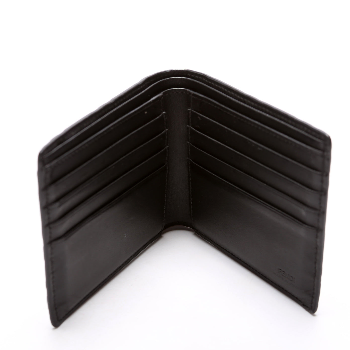 7M0169 FF Embossed Bifold Wallet Brown/Black