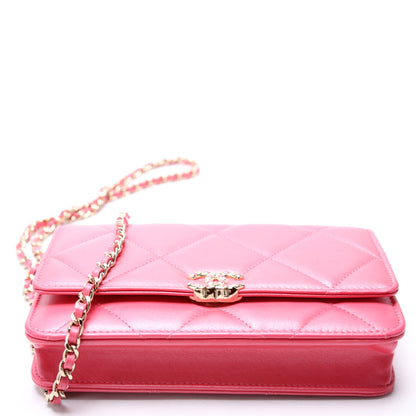 Chanel WOC Pearl CC Lambskin Pink