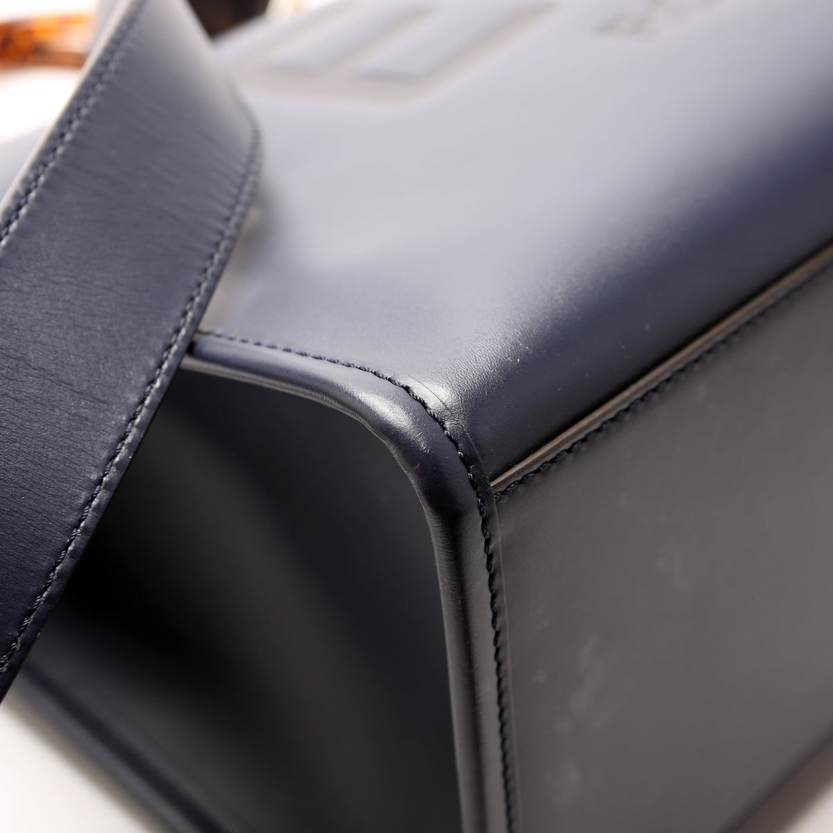 Sunshine Shopper Medium Leather Navy