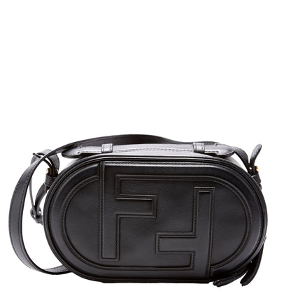 Vitello Grace Leather O'Lock Mini Camera Case Black