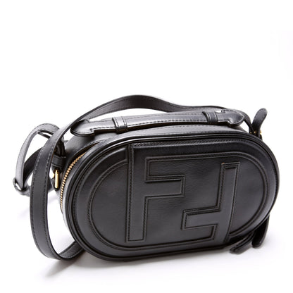 Vitello Grace Leather O'Lock Mini Camera Case Black