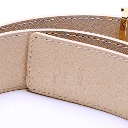 LV Initiales 40MM Reversible Leather/Damier Azur Belt Size 80/32