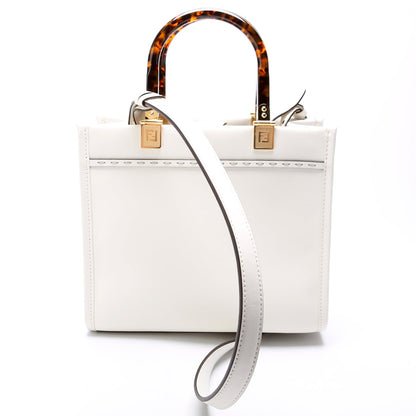 8BH394 Sunshine Shopper Small Leather White