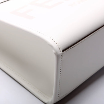 8BH394 Sunshine Shopper Small Leather White