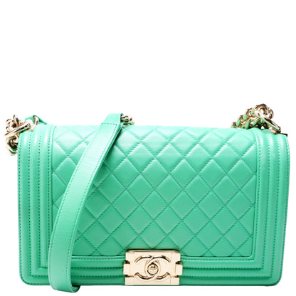 Boy Flap Medium Old Lambskin 21-25M Green