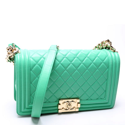 Boy Flap Medium Old Lambskin 21-25M Green