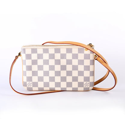 Louis-Vuitton Double Zip Pochette Azur