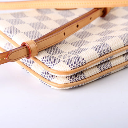 Louis-Vuitton Double Zip Pochette Azur
