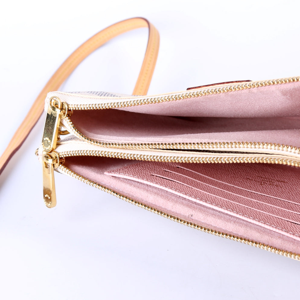 Louis-Vuitton Double Zip Pochette Azur
