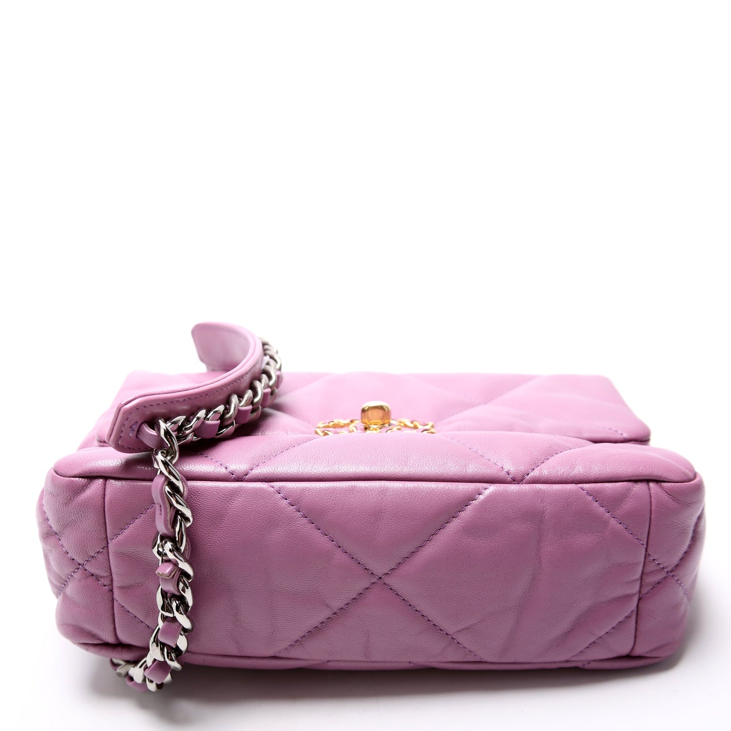 Quilted Goatskin 19 Medium Flap 30M Purple