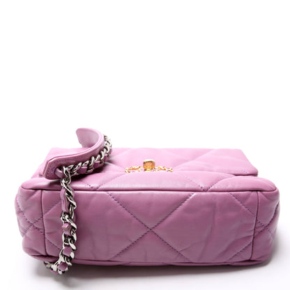 Quilted Goatskin 19 Medium Flap 30M Purple