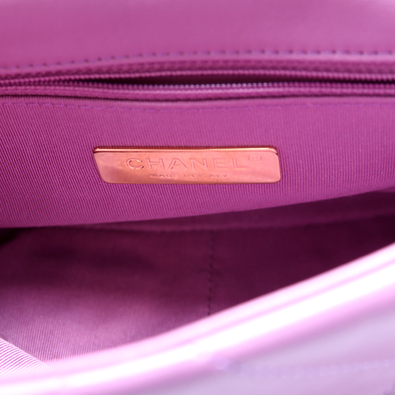 Quilted Goatskin 19 Medium Flap 30M Purple