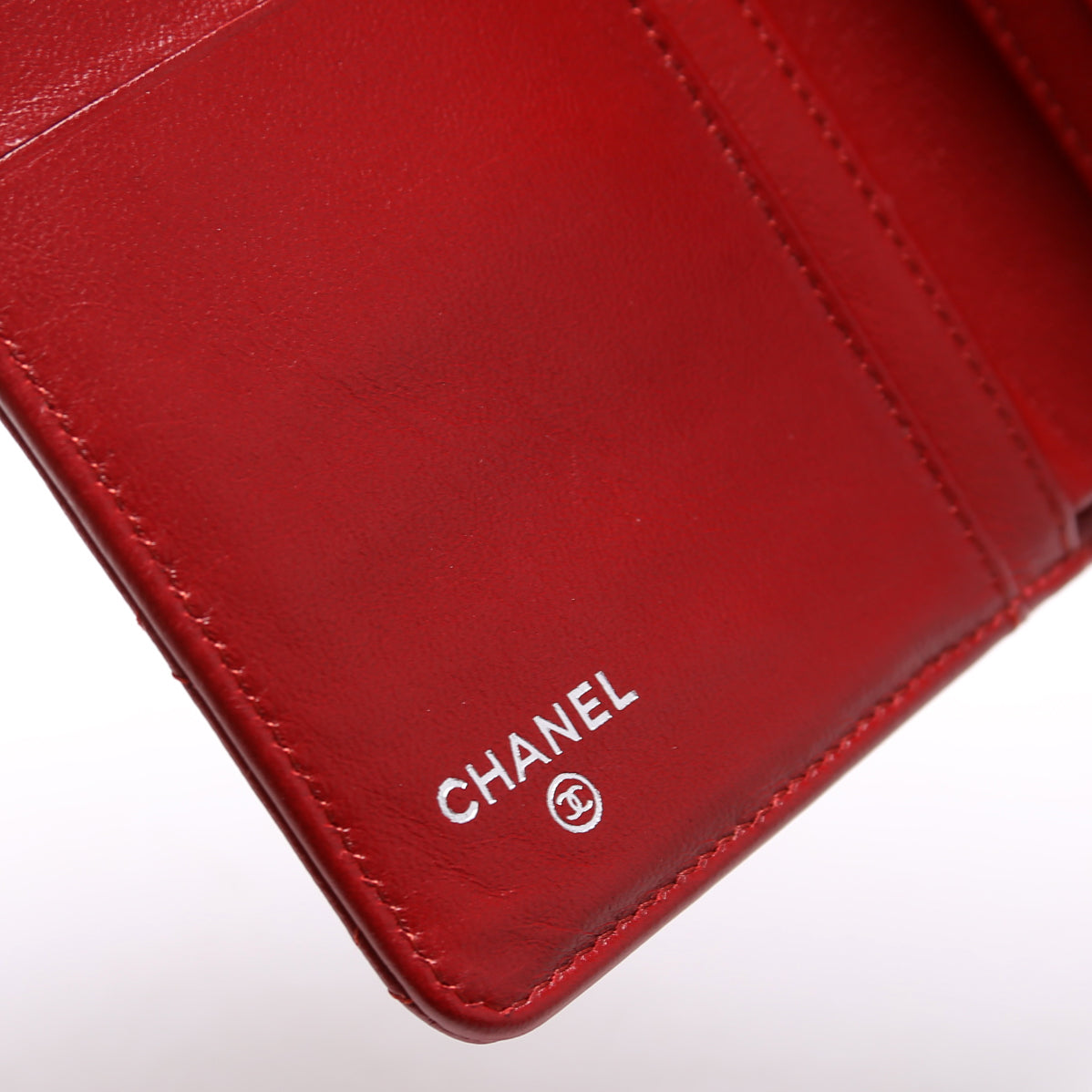 CC Pocket Wallet Quilted Lambskin 17M Red