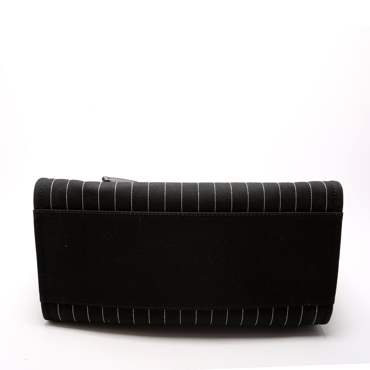 Deauville Striped Canvas Medium RFID Black