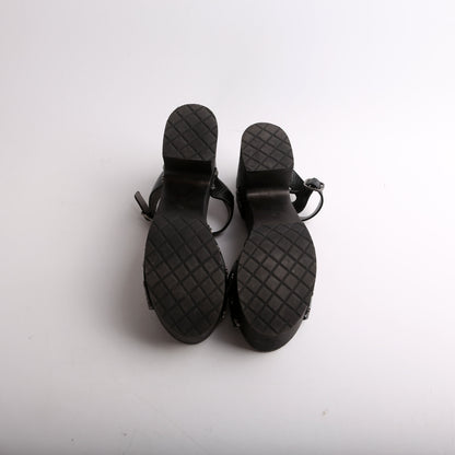 Goatskin Sandal Wedges Size 39