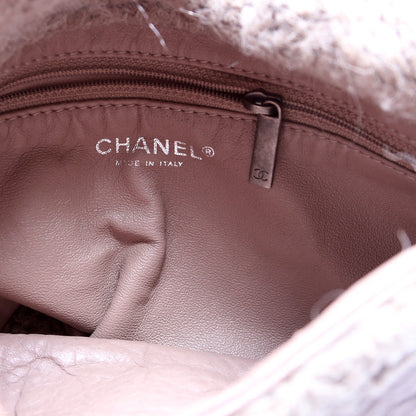 Chic Knit Mini Flap Bag Sheepskin/Wool 18M Grey