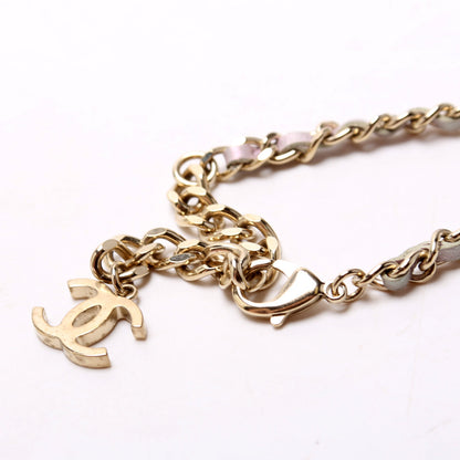 CC Padlock Iridescent Calfskin Chain Purple