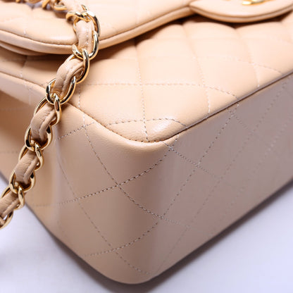Classic Flap Jumbo Lambskin 26M Camel