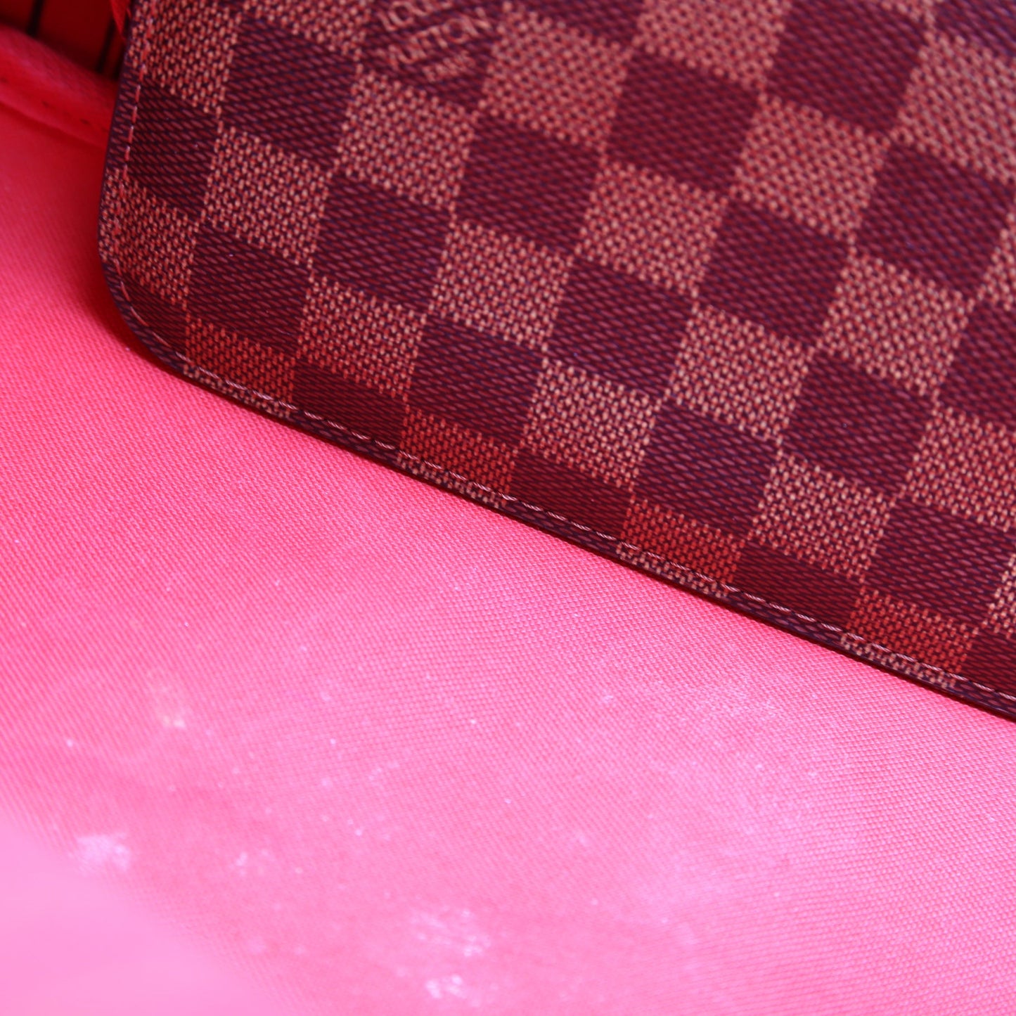 Neverfull W/Wallet GM Damier Ebene Red