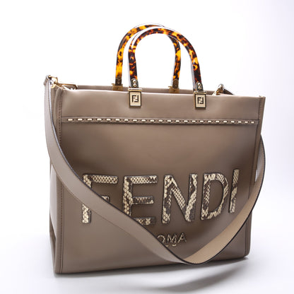 8BH386 Sunshine Shopper Medium Leather Grey
