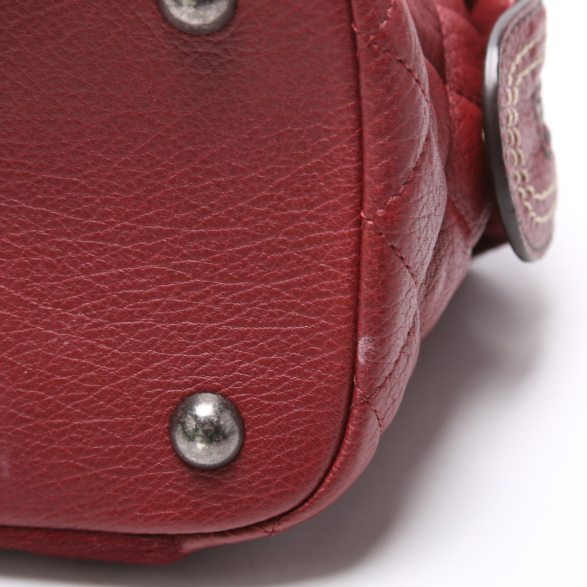 Paris Dallas Pony Hair/Leather Fringe Bowling Bag Burgundy