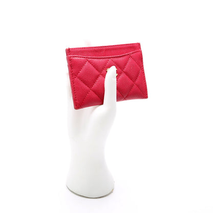 Classic Card Holder Caviar 31M Berry