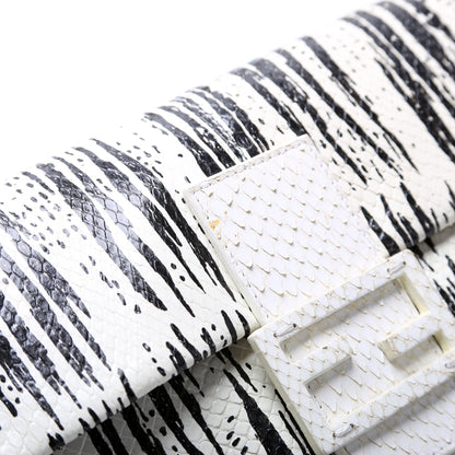 26424 Baguette Snakeskin Vintage White and Black