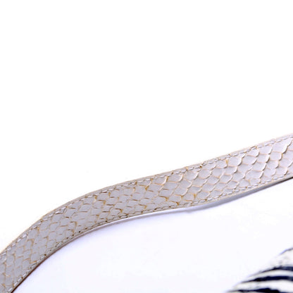 26424 Baguette Snakeskin Vintage White and Black