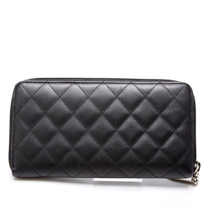 Cambon Ligne Zip Around Long Wallet Black