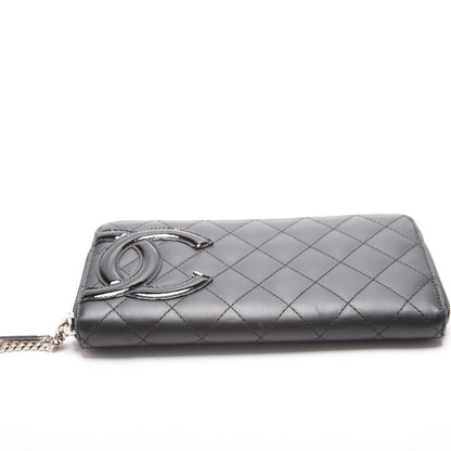 Cambon Ligne Zip Around Long Wallet Black