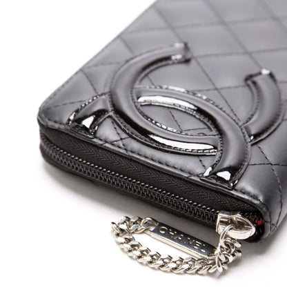 Cambon Ligne Zip Around Long Wallet Black