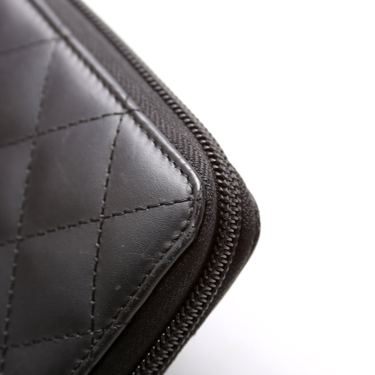 Cambon Ligne Zip Around Long Wallet Black