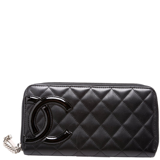 Cambon Ligne Zip Around Long Wallet Black