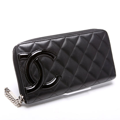 Cambon Ligne Zip Around Long Wallet Black