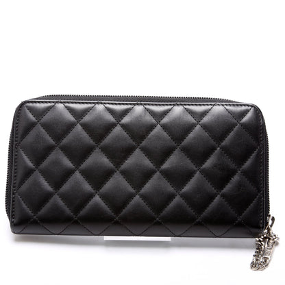 Cambon Ligne Zip Around Long Wallet Black